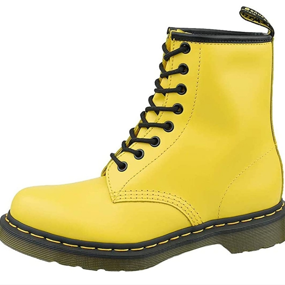 Dr. Martens 1460 8 Eye Lace-up Boots Women Yellow